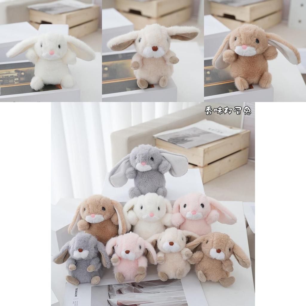 Adorable Rabbit Realistic Plush Keychain With Soft Pp Cotton Stuffing Cute Keyring Toy Perfect For Couples And Car Bags