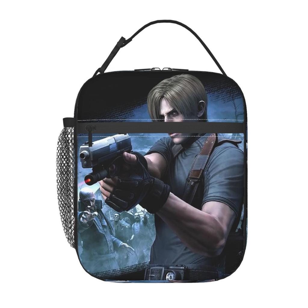 Resident Evils Leon Kennedy Game Insulated Lunch Bag for Women Children Leakproof Food Boxes Thermal Lunch Box Tote