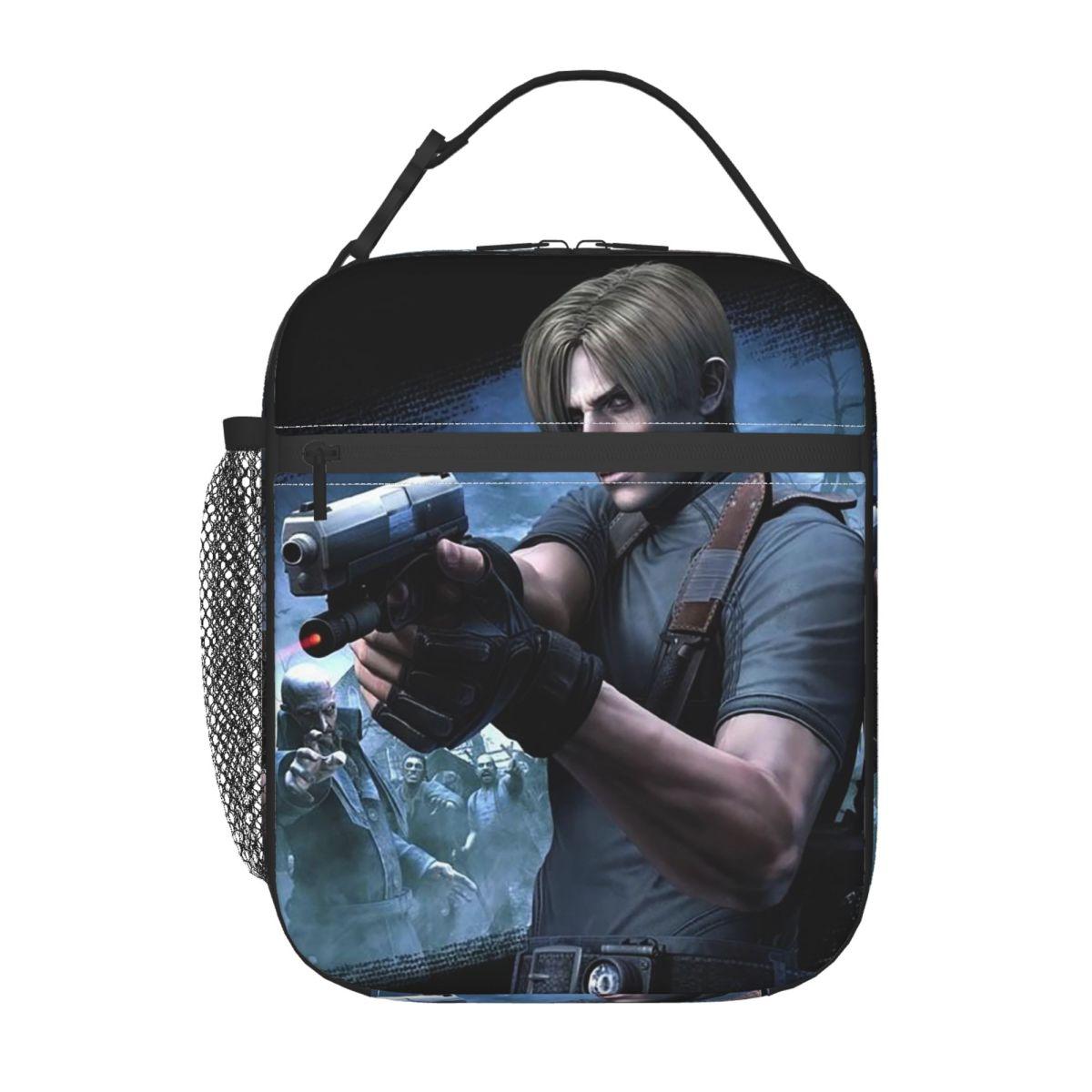 

Resident Evils Leon Kennedy Game Insulated Lunch Bag for Women Children Leakproof Food Boxes Thermal Lunch Box Tote One Size