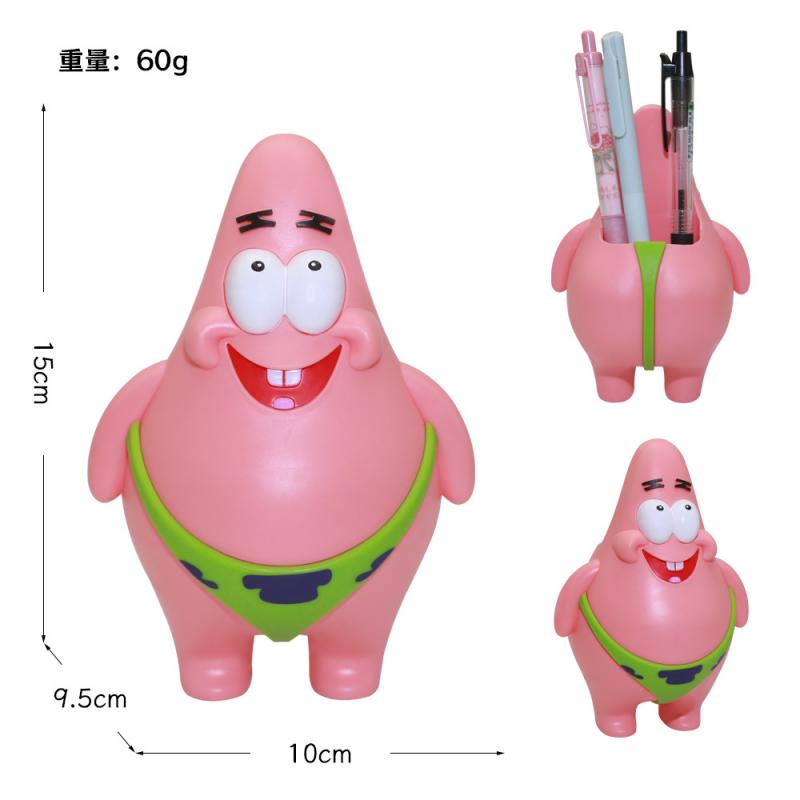 SpongeBob SquarePants Patrick Star Pen Holder, Cartoon Desktop Organizer, Multifunctional Makeup Brush Holder, Cute Creative Decoration
