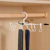 Portable Retractable Hanger Large Capacity 360°Rotation Hat Rack 8 Hook Hat Hook Underwear Tie Hook Clothes Drying Racks 1/2Pcs