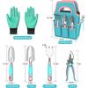 Macaron Garden Tool Set, 12 PCS Gardening Tools with Stainless Steel Trowel Rake, Lightweight Durable for Home Yard Planting