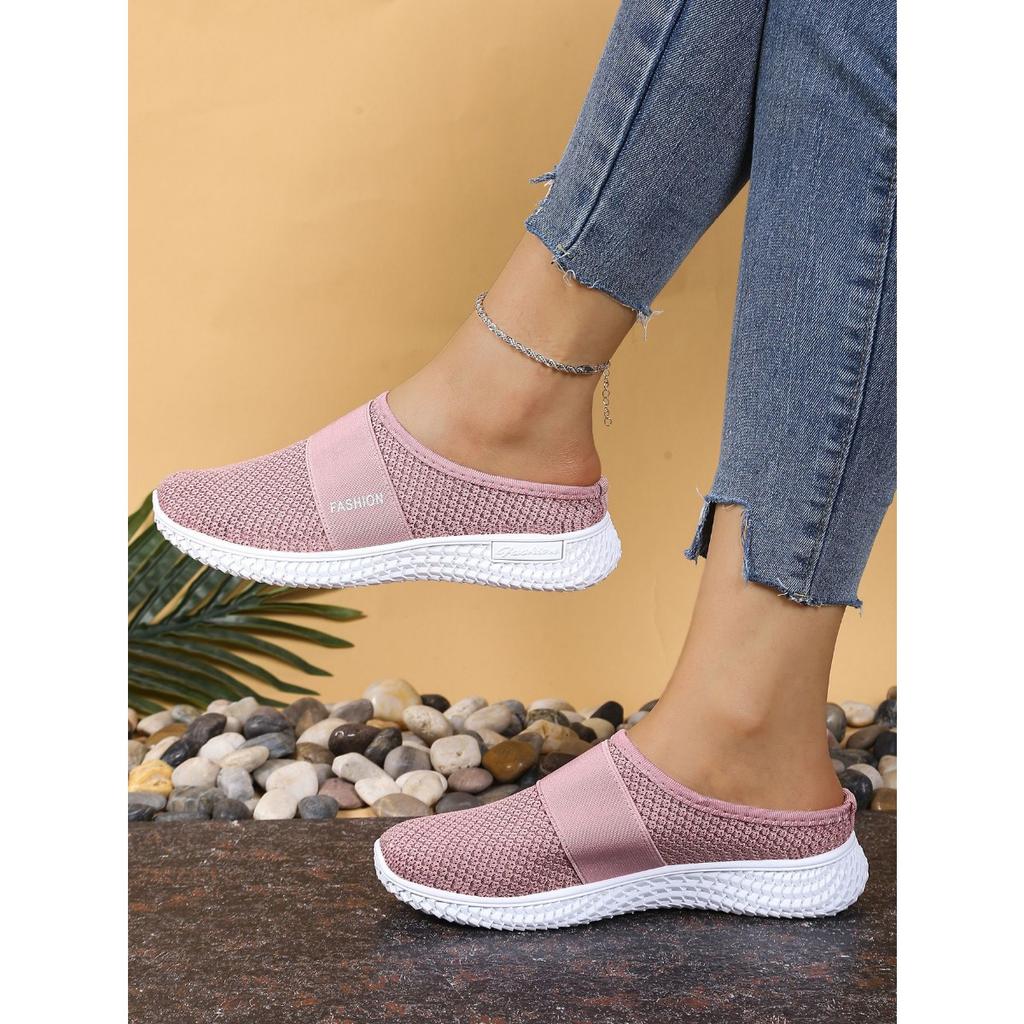 Ladies' Casual Sports Shoes, One Foot Kick, Suitable for Spring and Summer Beach Vacation, Travel and Leisure, Mesh Suitable for Plus Size Women