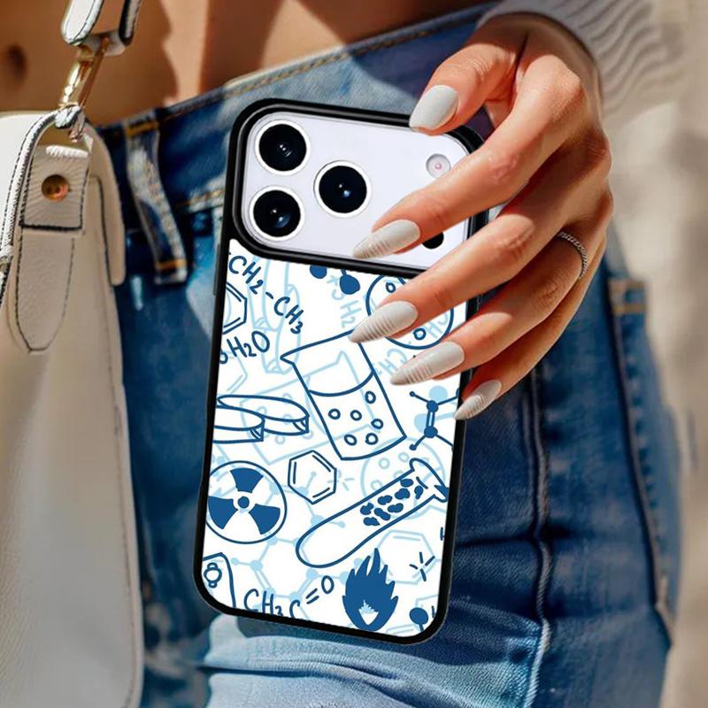 Atom Chemistry Science Phone Case For iPhone 17 Air 14 15 13 12 Max Cover For Apple 14 15 16 16e 11 Pro Max Plus Coque