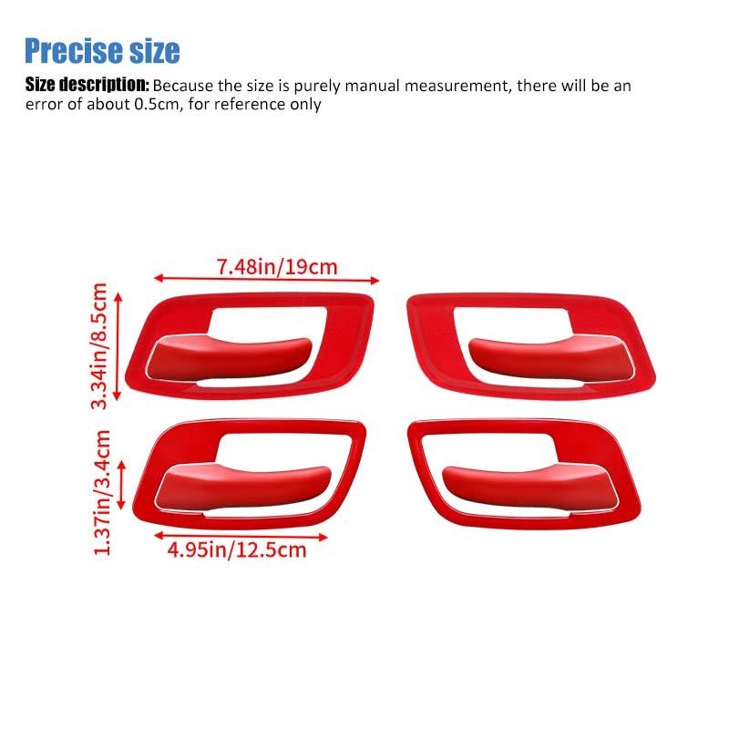  ABS Interior Door Handle Decoration Protective Cover Sticker Fit For Dodge Charger For 300C 2011 Up Exterior Accessories