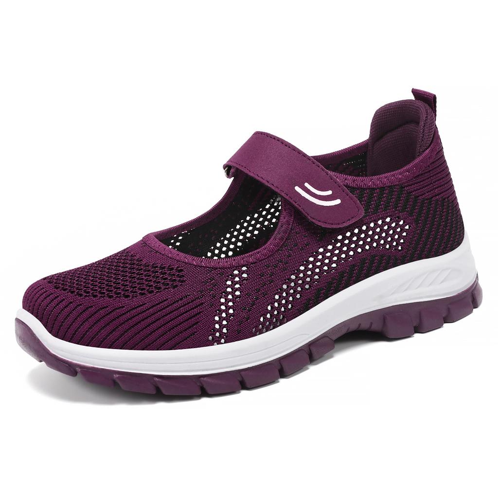 Scarpe da Donna Scarpe Singole Scarpe Primavera Donna di Mezza Età Velcro Fondo Morbido Traspiranti Scarpe da Donna Casual Casual Morbide Per Camminare Tutto il Giorno Sneakers