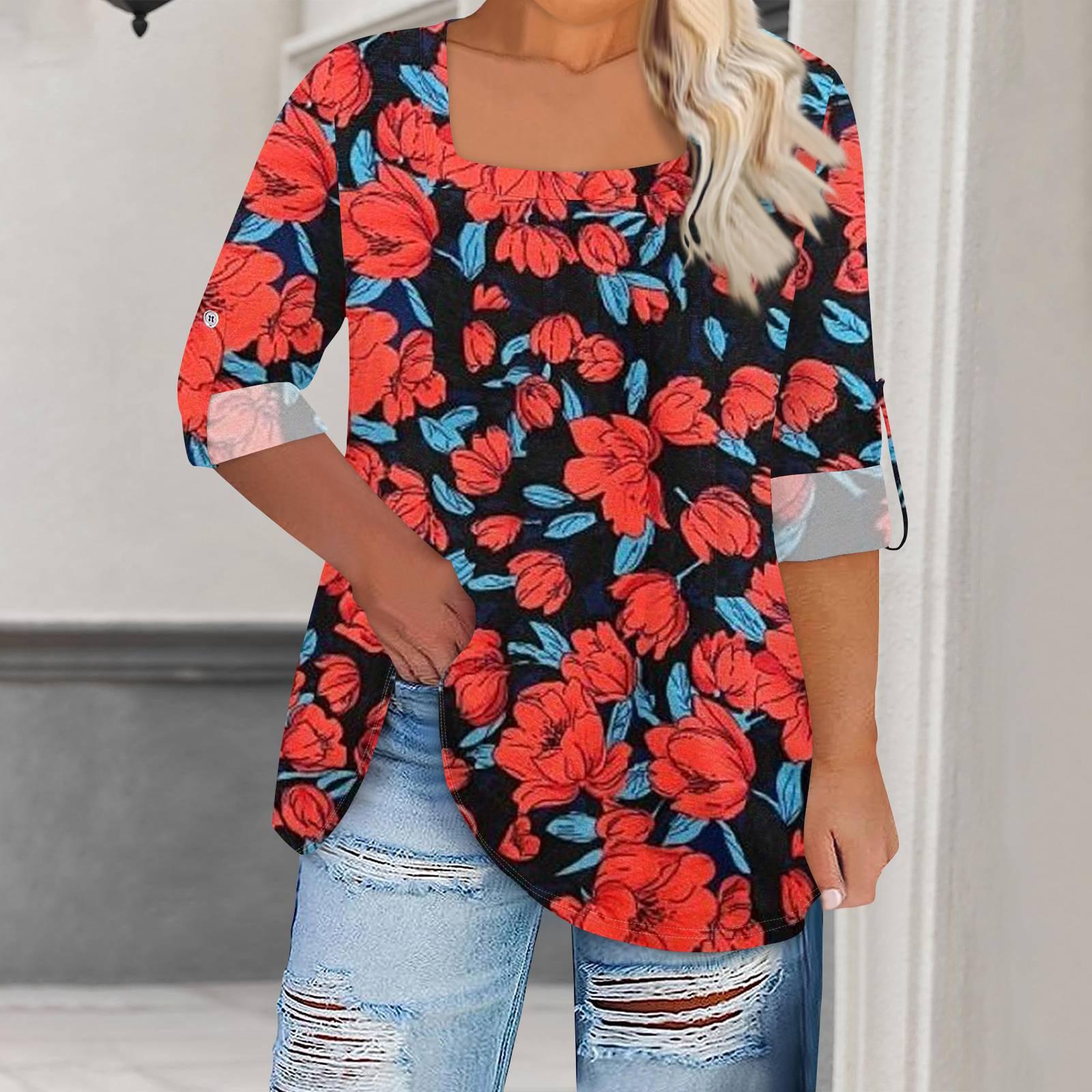 

Женская футболка с принтом, длинные рукава реглан, базовый квадратный топ стандартного размера для повседневной моды XXXXXL красный