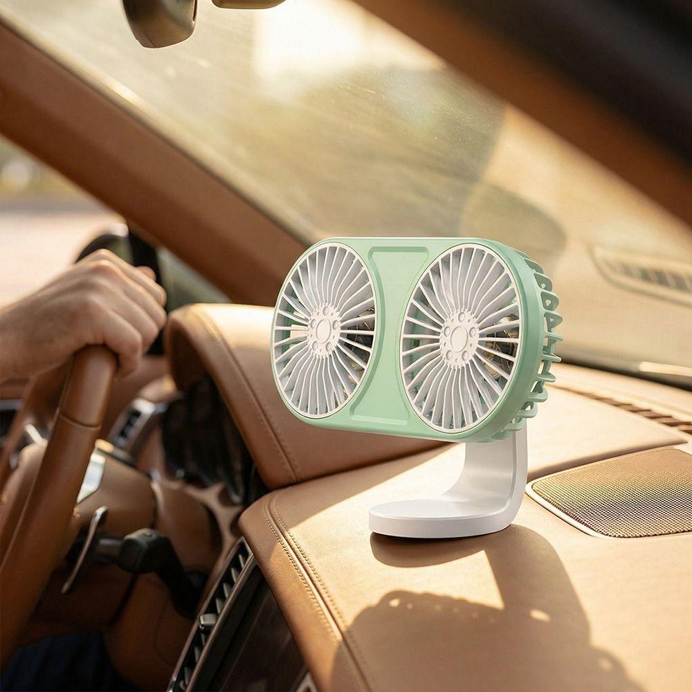 5 V Auto Ventilation Fan 360° Rotating Car Cooling Fan Portable Car Cooler Car Air Outlet