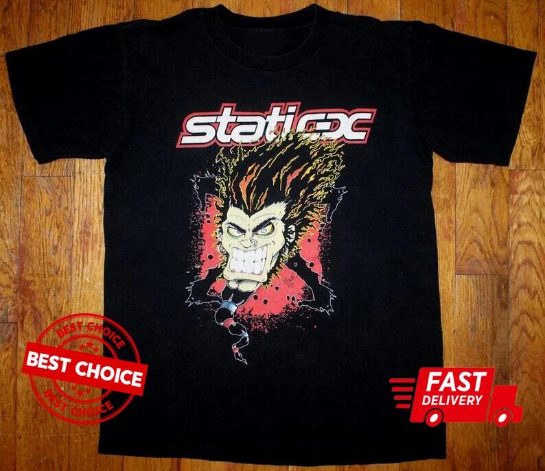 

1999 Static-X Wisconsin Death Trip Men Black T-Shirt S-3XL Q96382 XL