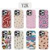 Luksusowe Etui na Telefon w Stylu Y2K z Gwiazdami dla iPhone 17 16e 16 15 14 13 12 11 X XS XR XSMAX 7 8 Air Pro Max Plus Luksusowe Dwuarstwowe