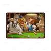 Dog Playing Poker Game Game Poster Tin Sign Cafe bar Home Wall Art Decoration Retro Metal Tin Sign 8x12 inch