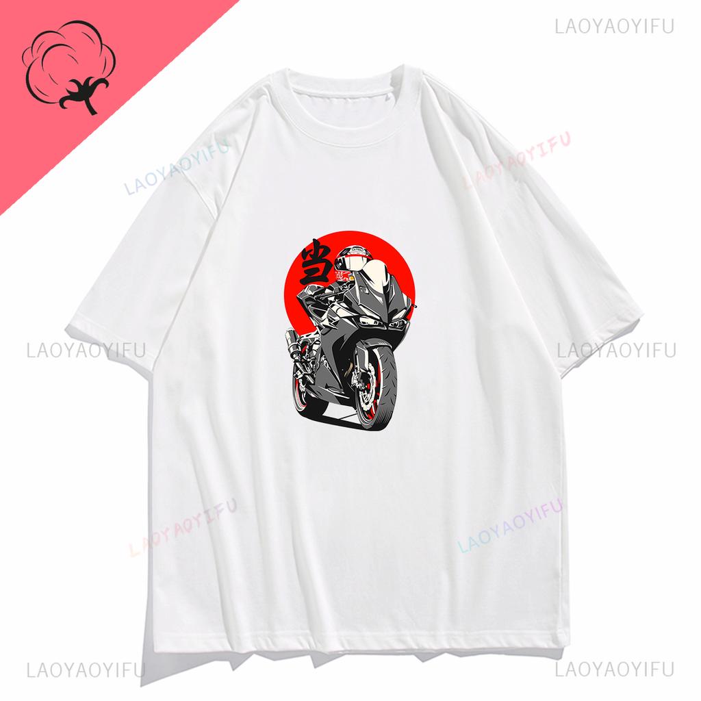 Man T Shirt Motor Cycle Classic CBR250rr Print Tops Japanese Cartoon Style Graphic T Shirts Cotton Tee Harajuku Ropa Hombre
