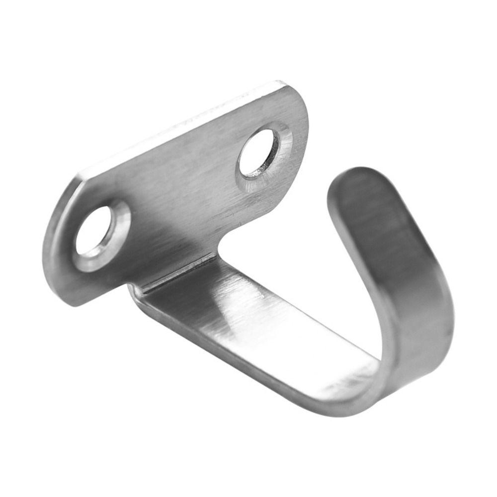 1/10 Pieces White Clothes Hooks Stainless Steel Hangings Solid Hooks Top Mounted Hooks  Bathroom