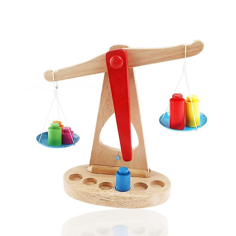 1set Wooden Balance Scale Toy