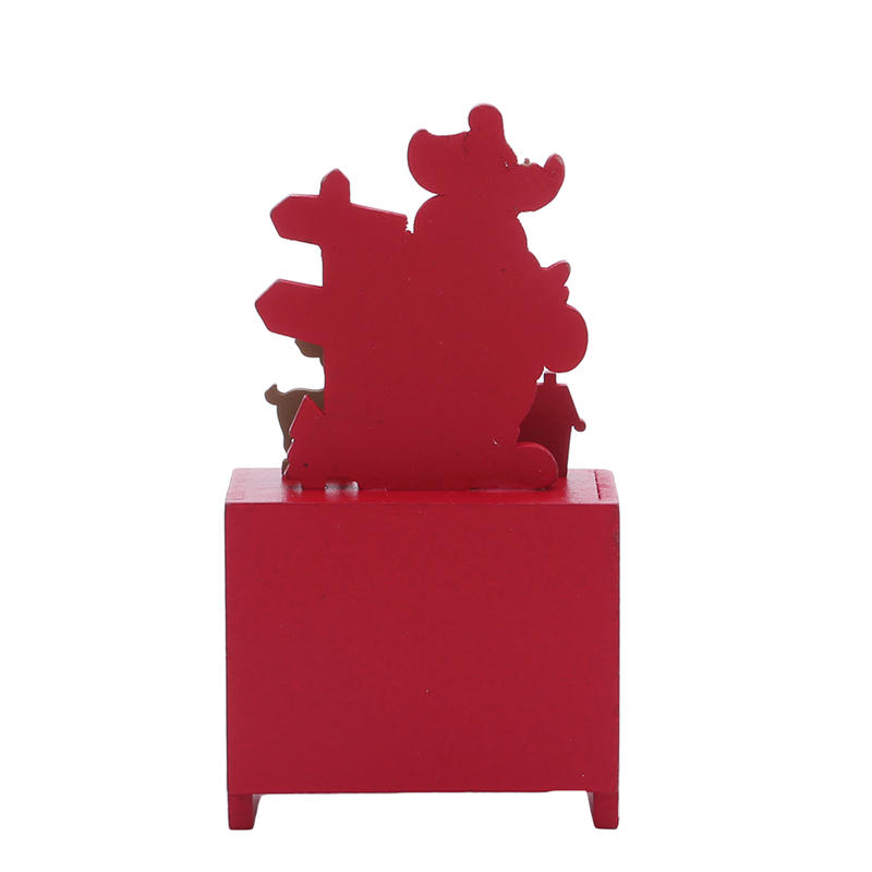 Creative Wood Desktop Calendar Ornament Perpetual Calendar Blocks Present for Christmas Decor