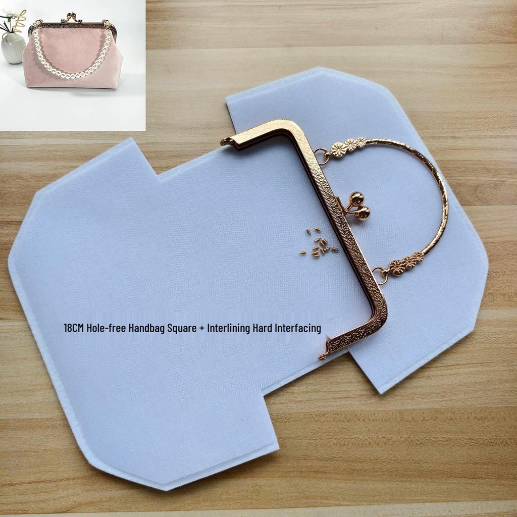 DIY Lazy Person Purse Kit: Stiff Frame, Cotton Cut, Auxiliary Materials & Pins Included