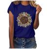 Women Casual Letter Printing Short Sleeves  Loose T-Shirt Blouse Tops