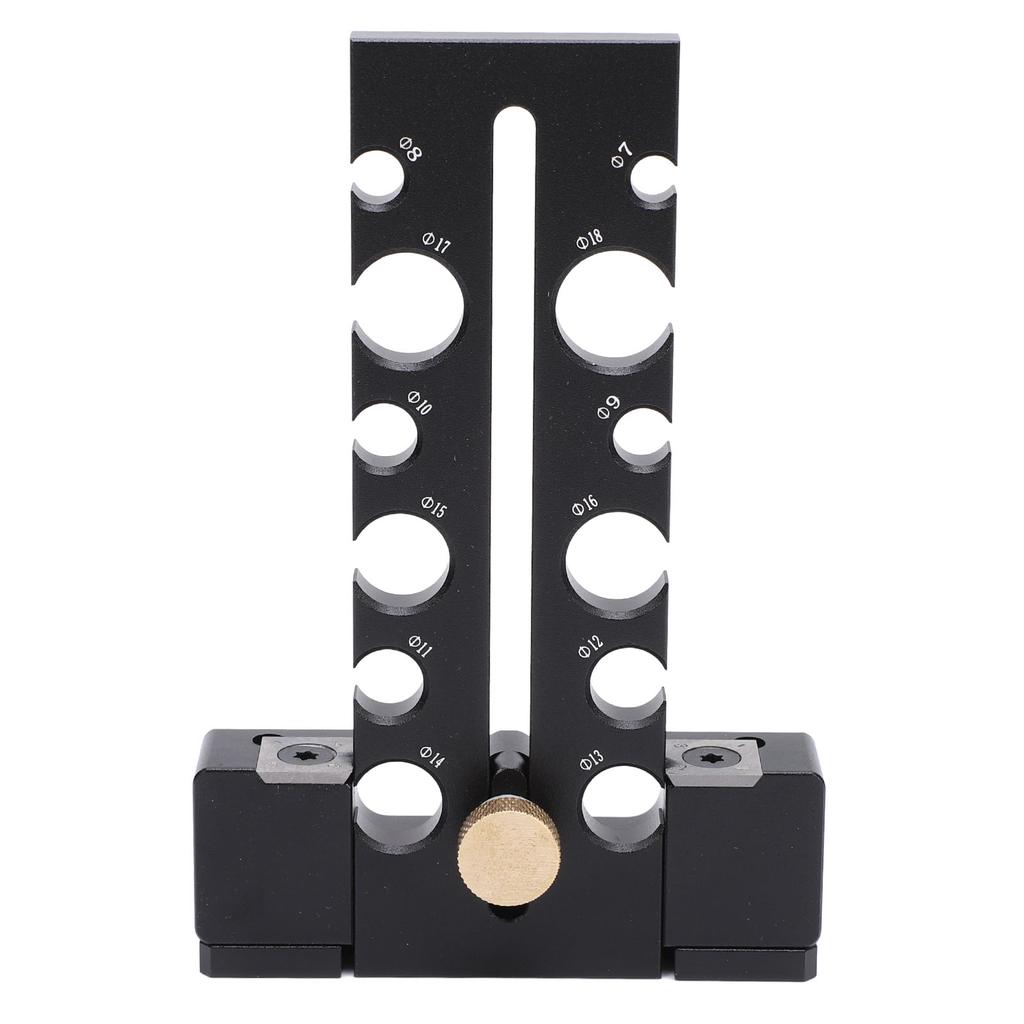 Dübelhersteller Vorrichtung Bausatz Holz 12 Löcher Verstellbare Schneidplatte Aluminiumlegierung Bohrmaschine Fräsen Rund