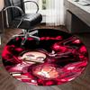 Custom Name Demon Slayer Printed Round Rug Carpet Chair Rug Area Rug Entryway Doormats,for Office Chair Living Room Bedroom Kitchen Room.