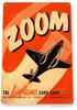 TIN SIGN Zoom Retro Airplane Cards Aviation Metal Wall Dcor Game Store A