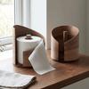 Großer Papierrollenhalter Holz-Rollenabroller Minimalistischer Papierhandtuchhalter Für Tischplatte