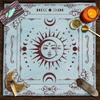 Tarot Card Tablecloth Altars Cloth Moon/Butterfly/Flower Tablecloth Astrology Divinations Non-Slip Mat Tapestry Decors