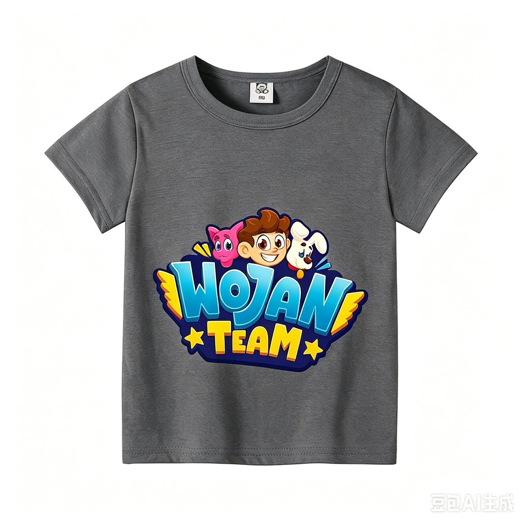 Wojans T-shirt s anime motivem, kulatý výstřih, dětské oblečení s krátkým rukávem, letní bavlněná trička, trička pro kluky a holky, dárek k narozeninám
