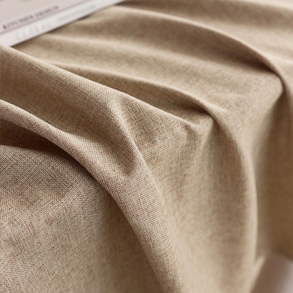 Modern Chinese Style Cotton Linen Tablecloth - Solid Color Rectangular Design for Dining or Tea Room