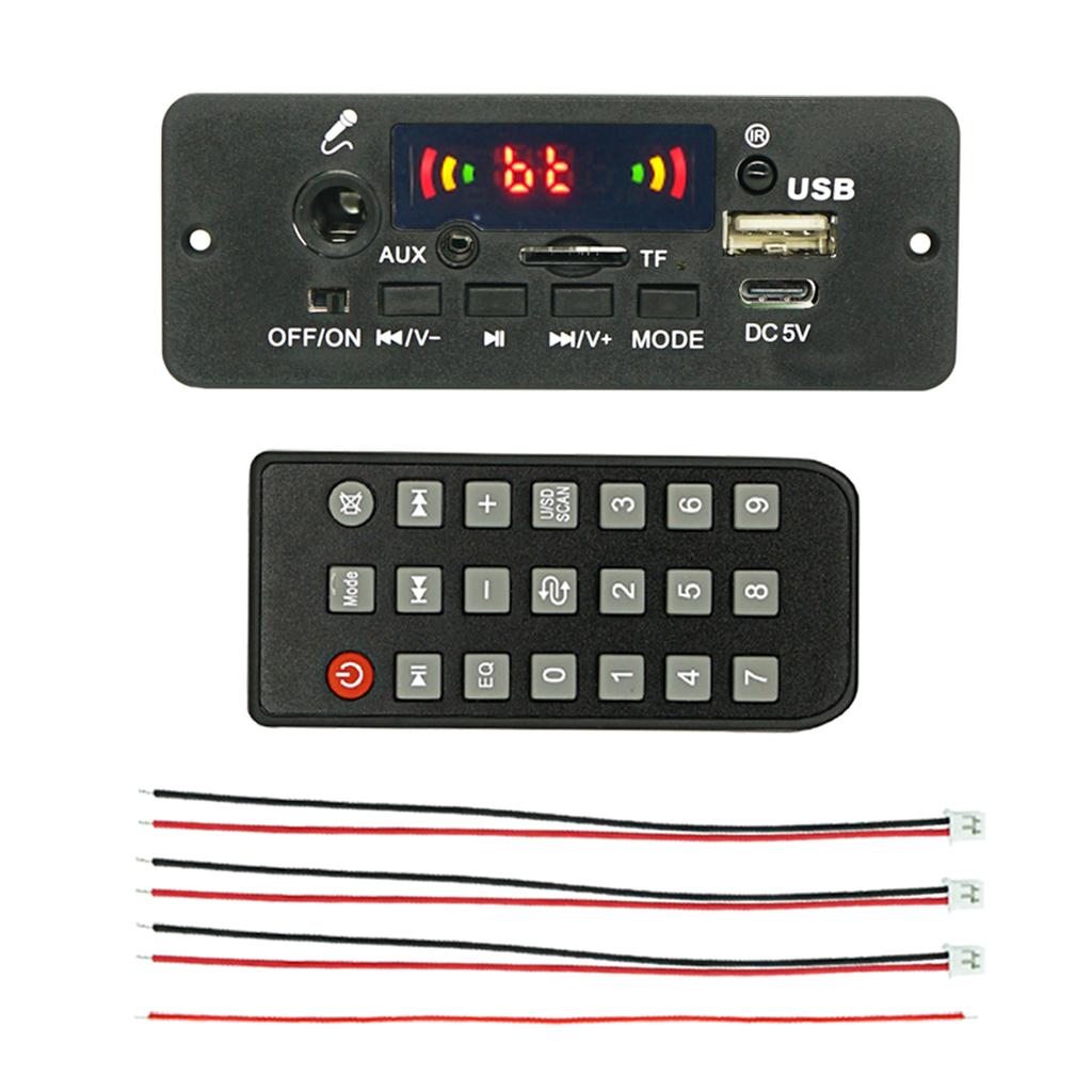 Car MP3 Player USB Recording Module MP3 Decoders Board Wireless Bluetooth-compatible Decoding Module LED Display