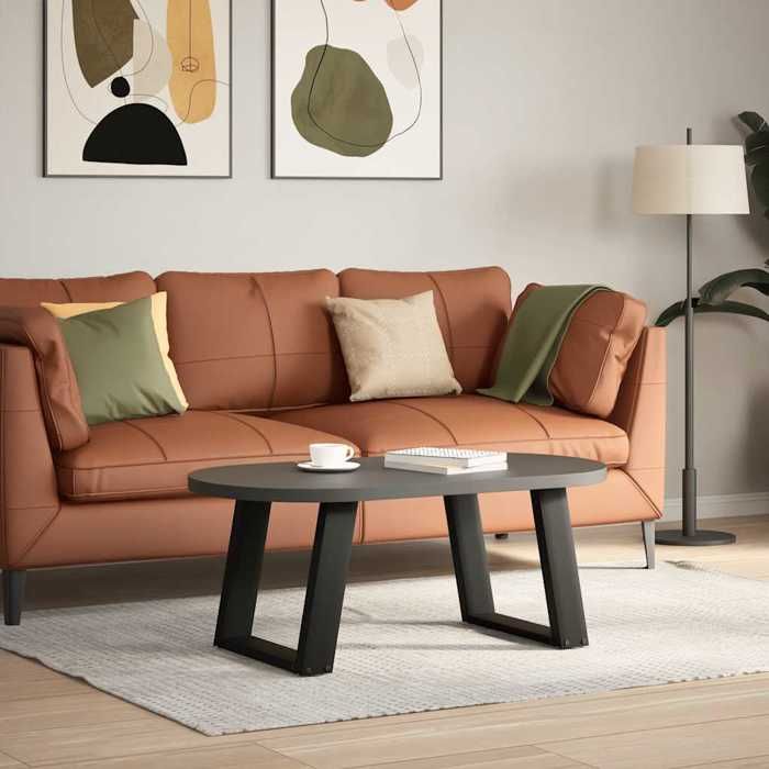 VidaXL Pieds de table basse en U, 2 pièces, noir, 50 x (42-43) cm, acier 4012764