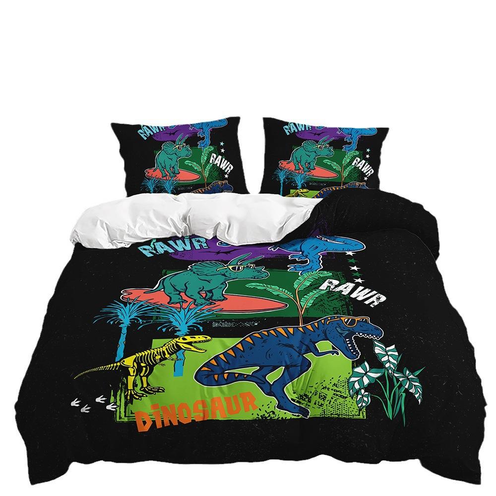 Three-Piece Animal Dinosaur Quilt Set Two-Piece Bedding Set