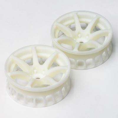 Soft Slim Wheel Type 7 (Offset 8) for RC Drift, 3D Printed, White