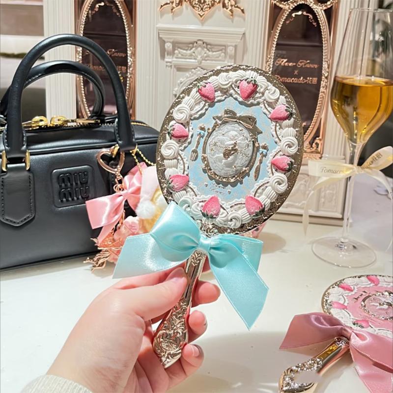 Flower Knowing Strawberry Cupid Hand Mirror Flowerknows Makeup Mirrors Vintage Mirror