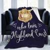 Just A Girl Who Loves Scottish Highland Cows Blanket Flannel Sofa Throw Blanket Warm for Couch Bedding Outdoor Throws Bedspread