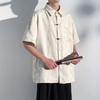 Summer New Chinese Short Sleeved Shirt for Men's Youth Fashion Chinese Style Versatile Trendy Casual Shirt Coat