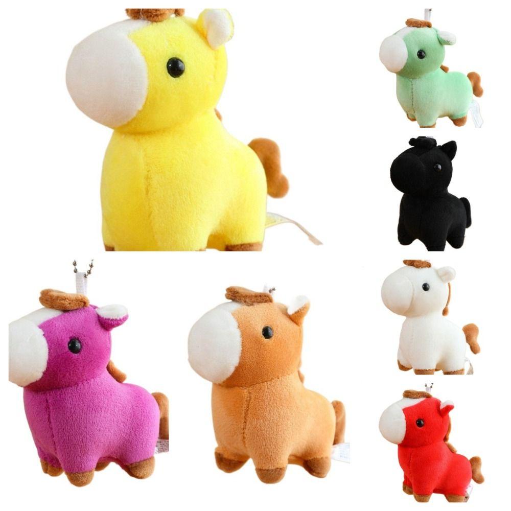 Animal Pony Pendant Steed Doll Chinese New Year Gift Funny Plush Horse Keychain  Year of Horse