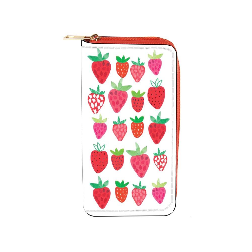 

Новый мультяшный клубничный кошелек на длинной молнии, фруктовый кошелек