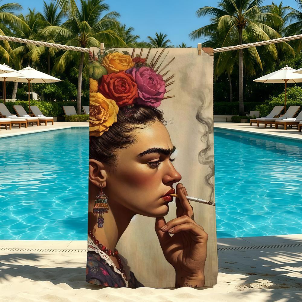 Painter F-Frida K-Kahlo-ES Art Towel For Outdoor Camping Beach Towel Super Absorbent Quick-Drying Summer Towel