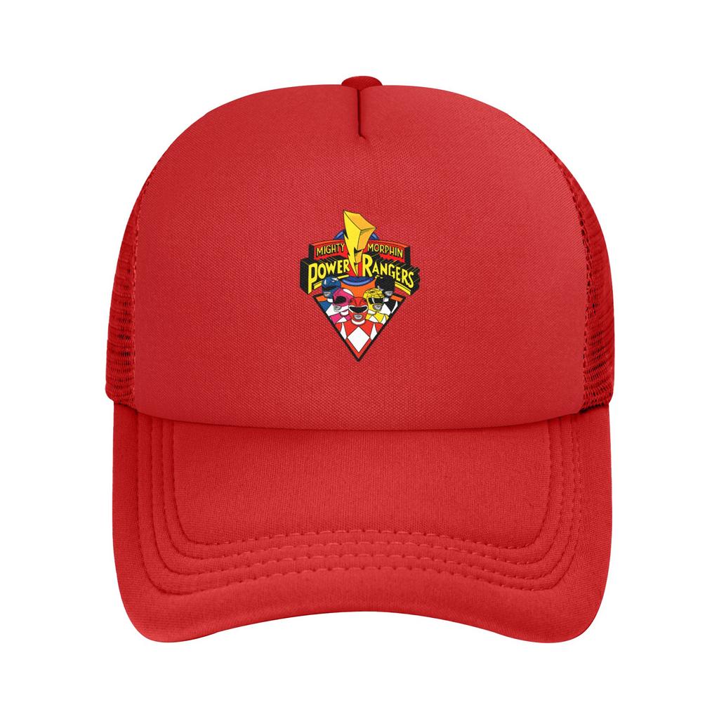 Mighty Morphin Power Rangers Trucker Hat Adult Outdoor Mesh Baseball Caps Polyester Adjustable Fishing Hat