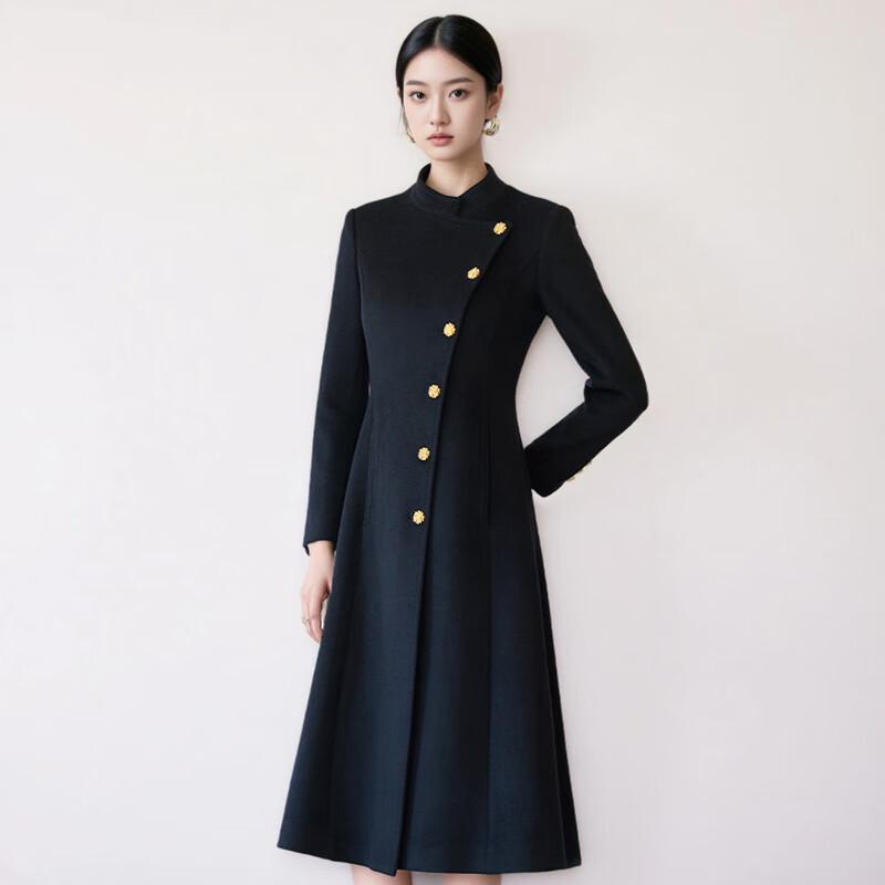 Women's Tluoman Professional Waist-Cinched Wool Blend Coat