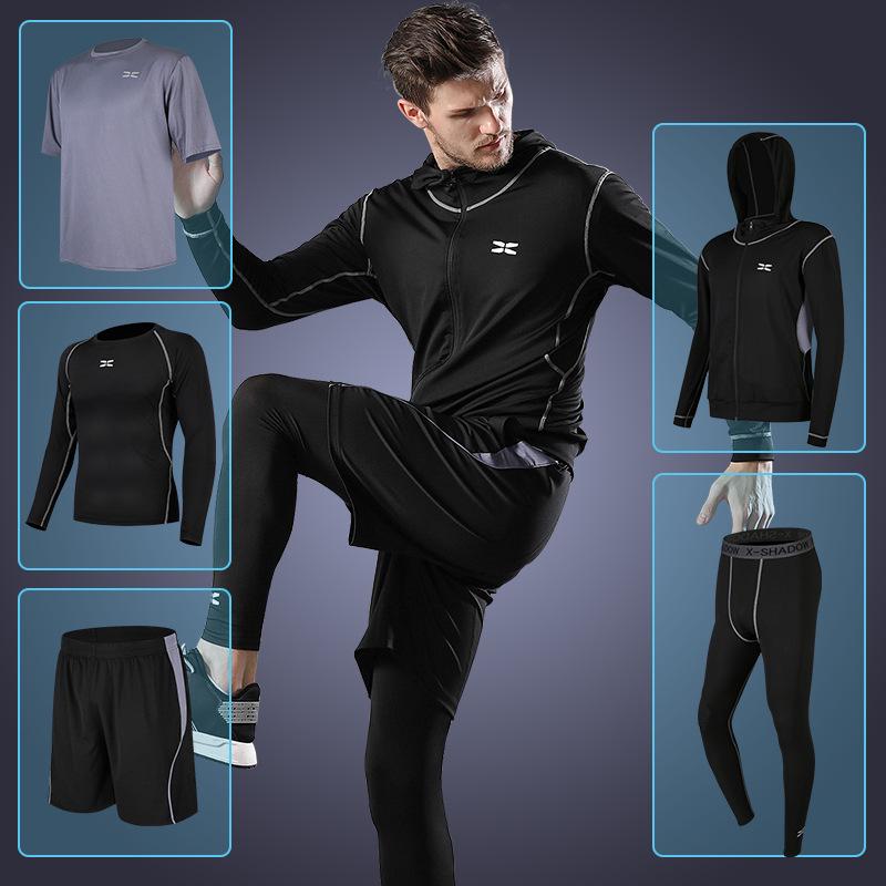 2021 Men's Spring/Summer Fitness Tights & Sports Suit for Running, Gym, & Basketball