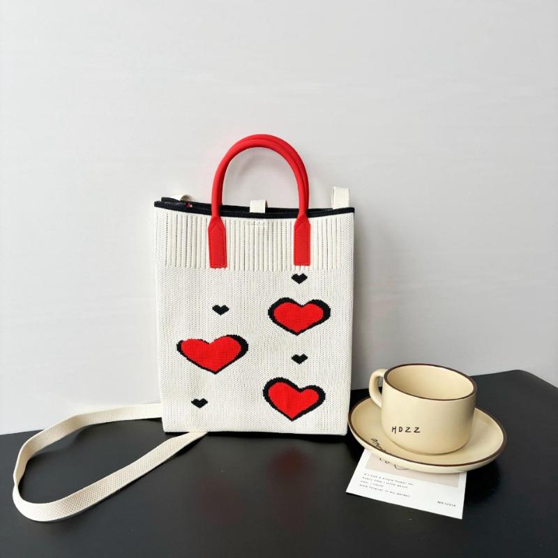 Premium Sense, Mobile Phone Bag Large Capacity Knitted Bag Niche Versatile Shoulder Messenger Bag Cartoon Fashion Handbag