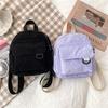 Women Fashion Travel Small Daypacks Lightweight Simple Corduroy Double Shoulder Bag School Backpacks