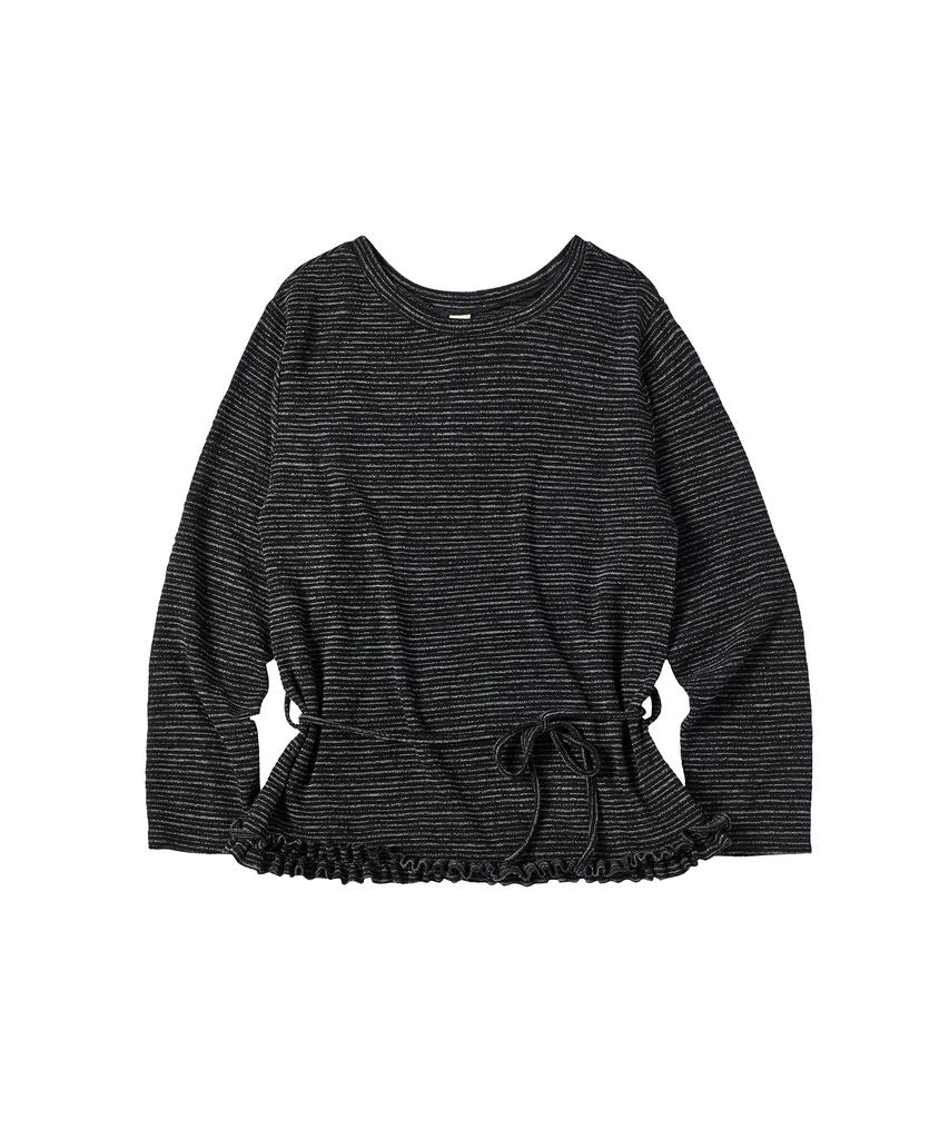 COMONINOZ W Frill Belt T-Shirt [Black]
