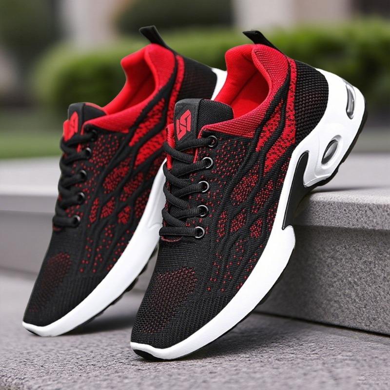 Sneakers men's new large size men's shoes breathable lace-up running shoes trendy casual air cushion shoes men