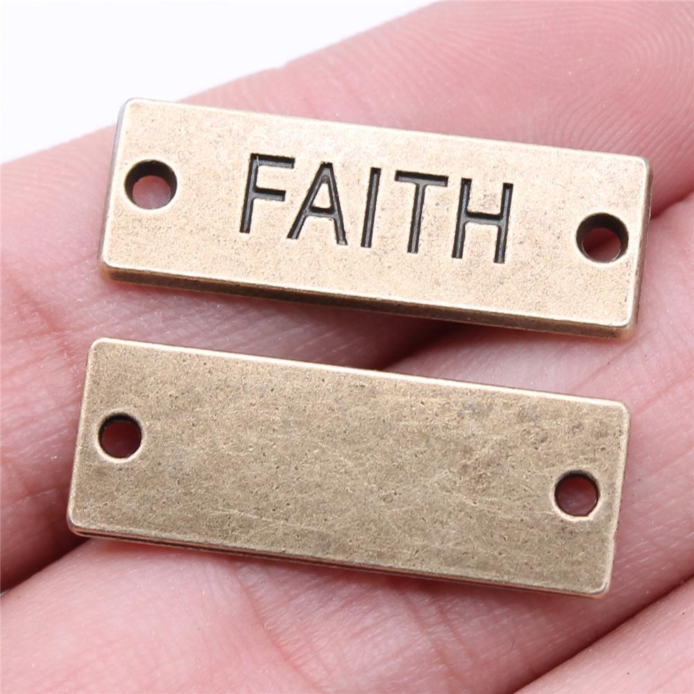 

10pcs LOVE FAITH HOPE SISTER DREAM BEST BELIEVE JOY Connector Charms For Jewelry Making DIY Crafts Making Findings
