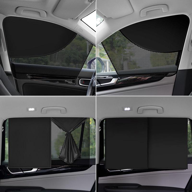 Magnetic Car Window Sunshade & Mosquito Net - Heat Insulation, Privacy & Sun Protection