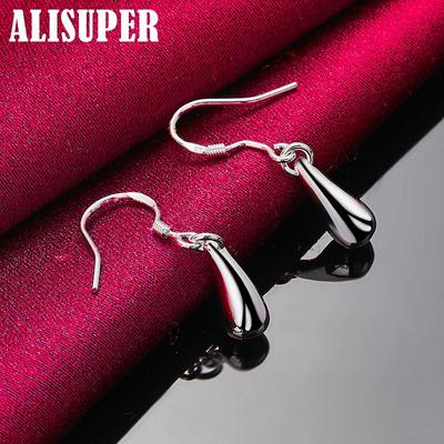 925 Sterling Silver Picaturi de apa Picaturi de ploaie Cercei Bijuterii