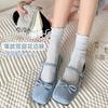 White Fungus Edge Socks Ballet Summer Thin Legs Breathable Contrasting Colors Lace Princess Wind Stacked Medium Tube Socks Thin