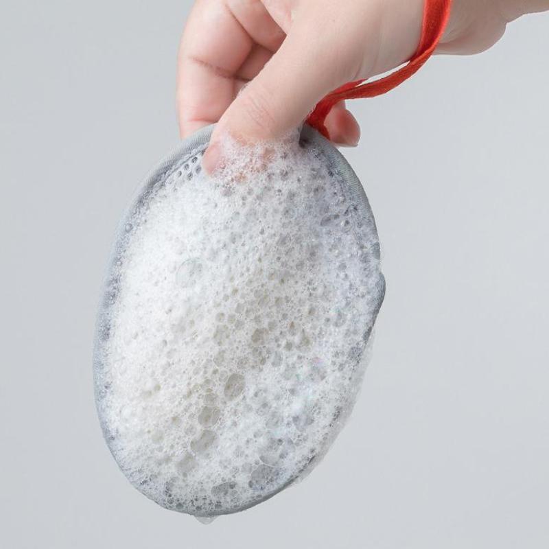 Personal Care Soap Mesh Pouch with Lanyard - Fast Foaming Shower/Travel Holder, Bath Flower Scrubbing Bathroom Accessory